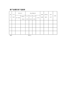 新产品潜在客户追踪表1