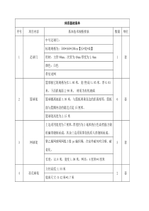 体育器材清单