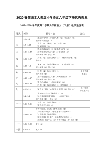 2020春部编本人教版小学语文六年级下册优秀教案【全册】