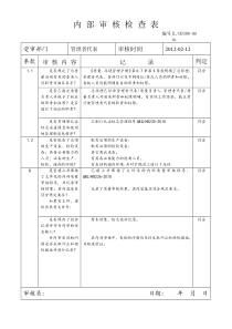 断路器3C认证内审检查表