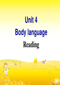 人教版高一英语必修四 Unit 4 Body Language Reading