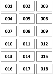 抽签抽签顺序号码牌-数字卡001到180