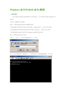DOS命令学习 DOS命令八大经典案例 集合