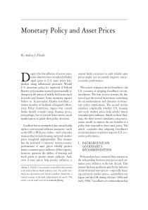 Monetary Policy and Asset Prices