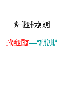 第一课亚非大河文明  古代西亚国家