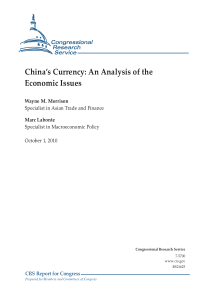 Chinas-Currency：An-Analysis-of-the-Economic-Issues