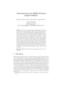 Model Extraction for ARINC 653 based Avionics Soft