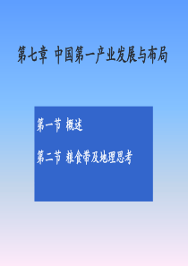 中国第一产业发展与布局分析