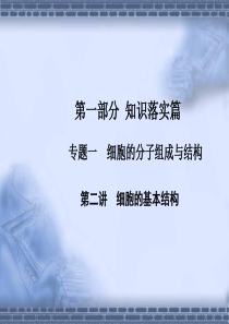 932011高三生物二轮专题复习课件：细胞的基本结构