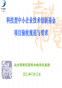 科技型中小企业技术创新基金项目验收规范与要求