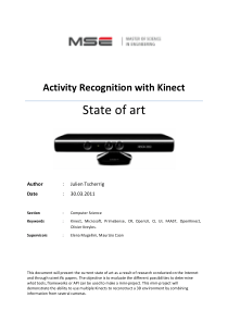 Activity Recognition with Kinect