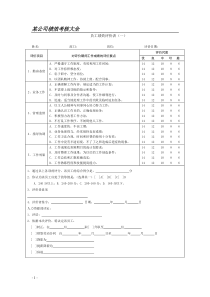 绩效考核表格汇总