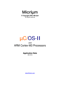 μCOS-II and ARM Cortex-M3 Processors