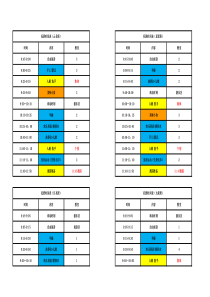 托班时间表(更新版)