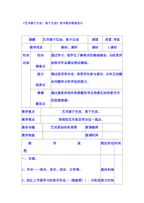 人民美术出版社7年级初一下半年美术教案(全册)