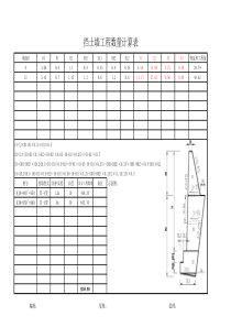 衡重式挡土墙工程量计算表