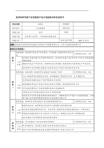 某材料研究院产品发展部产品专责副部长职务说明书