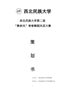 第二届舞林风“舞蹈风采大赛策划书