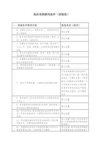 政府采购条件禁用内容