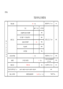 贷款利率定价测算表