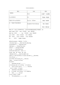 六年级形容词比较级讲解与练习