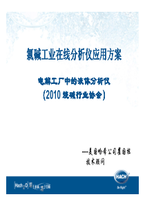 氯碱工业在线分析仪应用方案DKK产品PHORP电导率