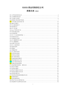 新版GSP表格2017版全套122个