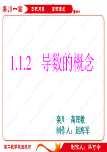 (3)2010级高二数学组1.1.2《导数的概念》课件(新人教A版选修2-2)