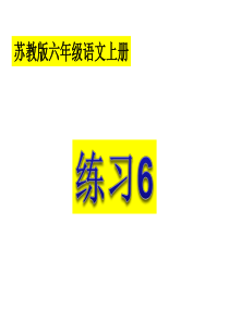 苏教版六年级语文上册练习6