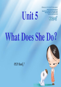 人教PEP版英语六年级上册《unit 5 what does she do》PPT课件之八