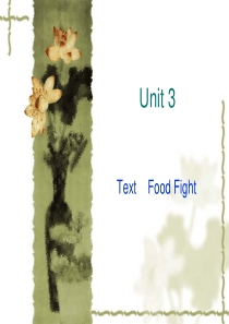 Unit 3 Food Fight