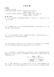 四年级奥数之行程问题