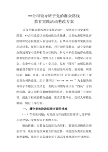 公司领导班子党的群众路线整改方案