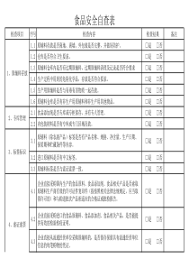 食品安全自查表