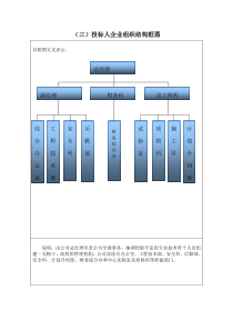 三投标人企业组织结构框图