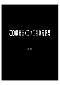 2020碧桂园x江小白创意引爆策略案