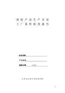 消防产品生产企业工厂条件检查报告（DOC 30页）