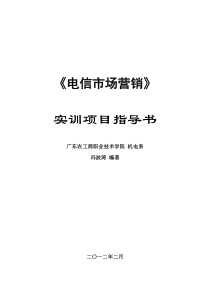 34电信市场营销实训指导书