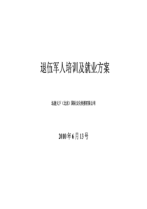 退伍军人培训及就业方案