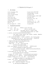 八下英语知识点归纳unit-1