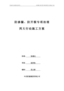 防渗漏、防开裂两大行动专项施工方案