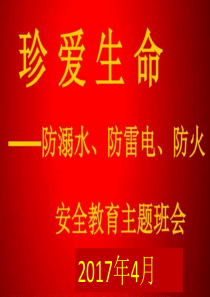 防溺水、防雷电安全教育主题班会