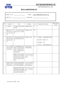 服务分包商资质审核记录