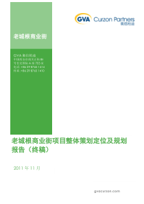 老城根商业街项目整体策划定位及规划报告