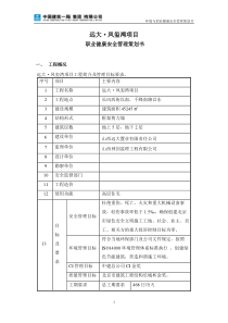 职业健康安全管理策划书