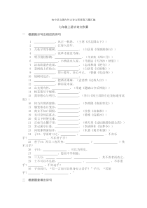 初中各册古诗文默写集锦