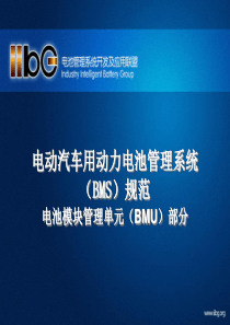电动汽车用动力电池管理系统电池管理单元规范