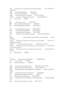 国际组织英文缩写