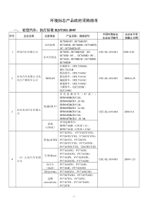 环境标志产品政府采购清单