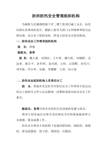 防洪防汛安全管理组织机构